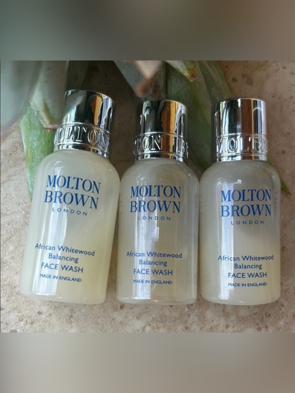 Molton Brown African Whitewood Face Wash Trio — White and Silver